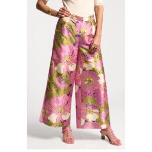 Frances Valentine Womens Sz 4 Wide-Leg Palazzo Pant African Daisy - Violet/Multi